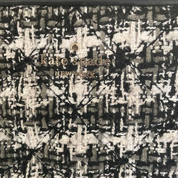 Kate Spade Natalie Tote/Shoulder Bag Quilted Black and White Plaid EUC! - Picture 5 of 9